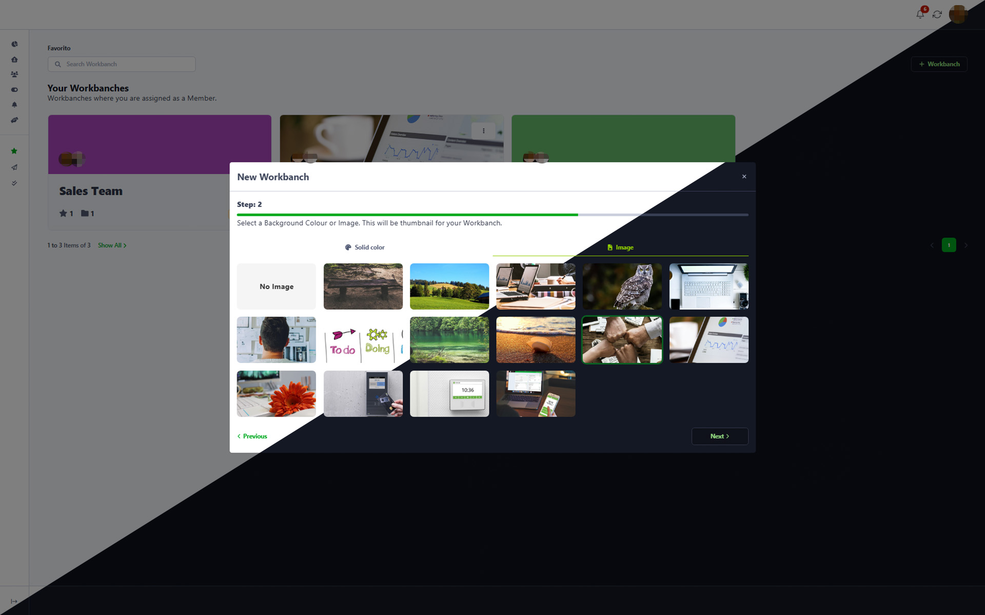 Lesezeichen-Manager-App – Arbeitsbereiche mit dem Team teilen und Rollen zuweisen